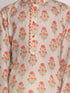 Boy's' Multicolor-Base-Beige And Cream Kurta Patiala Set