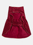 Maroon And Gold Silk Blend Siblings Set For Dogs