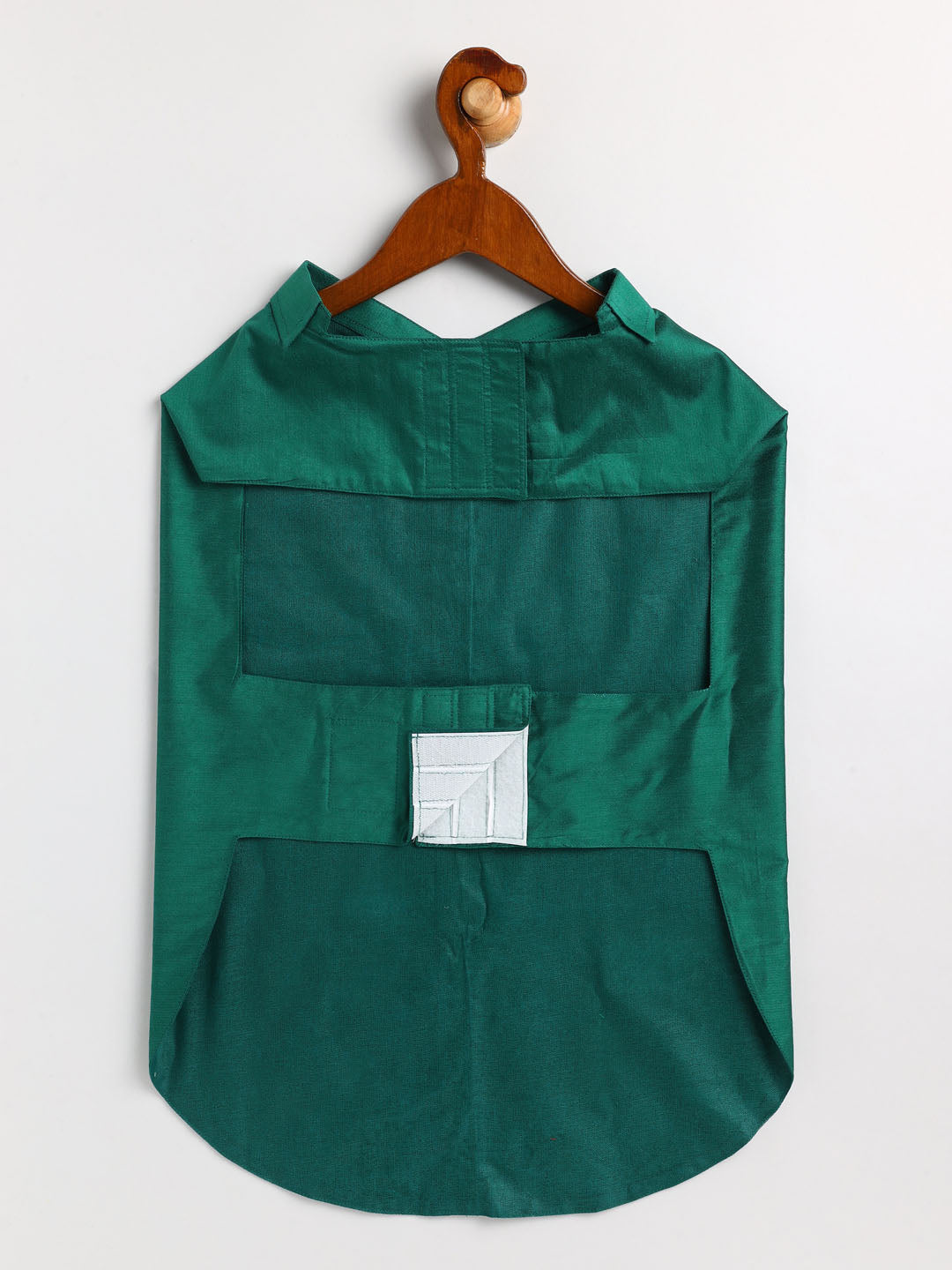 PAWS BY VASTRAMAY Dogs' Green Silk Blend Shirt And Dupatta Set - Dogs Ethnic Wear by Vastramay - 0