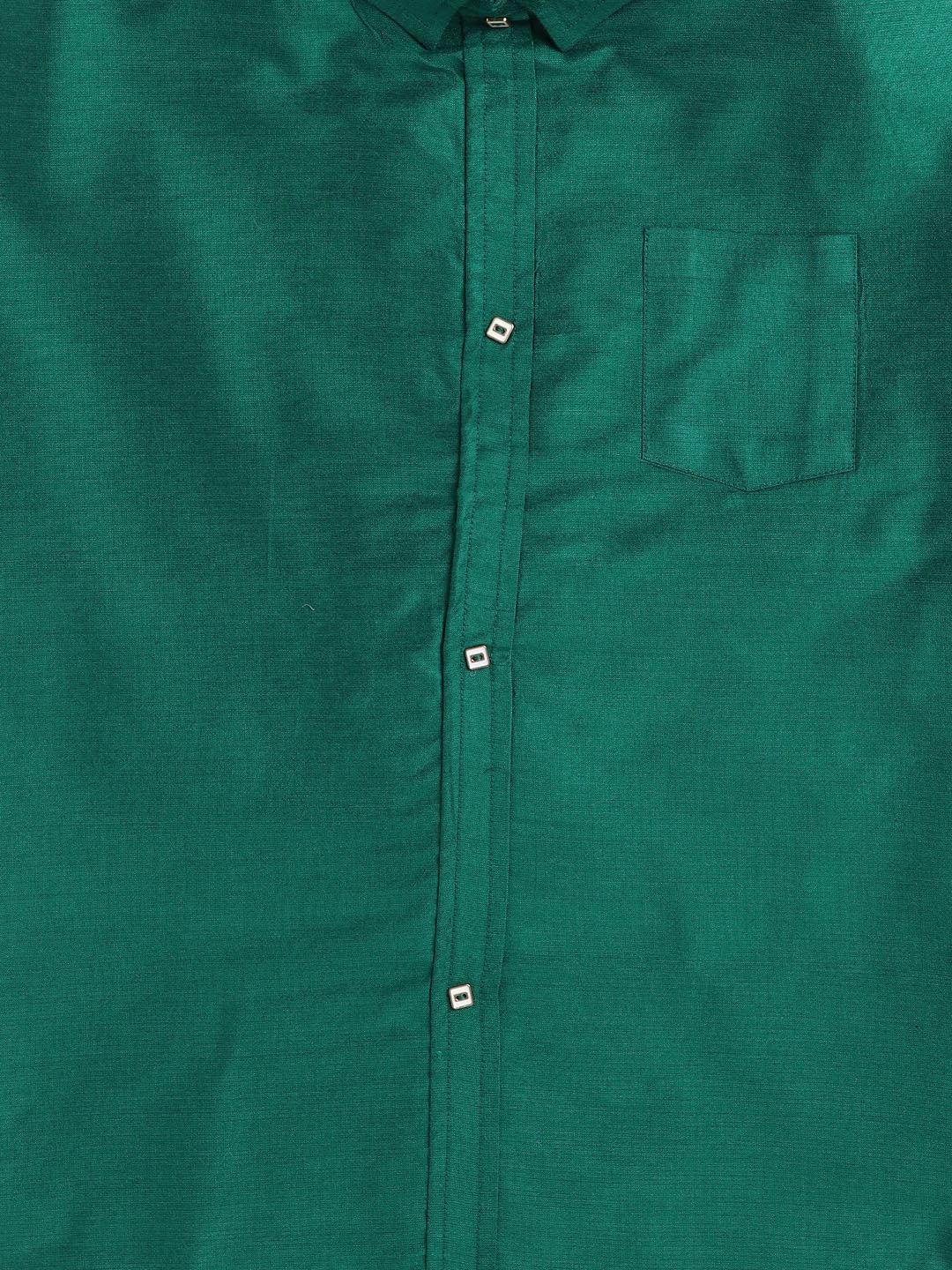 PAWS BY VASTRAMAY Dogs' Green Silk Blend Shirt And Dupatta Set - Dogs Ethnic Wear by Vastramay - 0