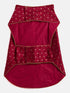 Maroon And Gold Silk Blend Siblings Set For Dogs
