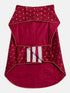 Maroon And Gold Silk Blend Siblings Set For Dogs