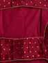 Maroon And Gold Silk Blend Siblings Set For Dogs
