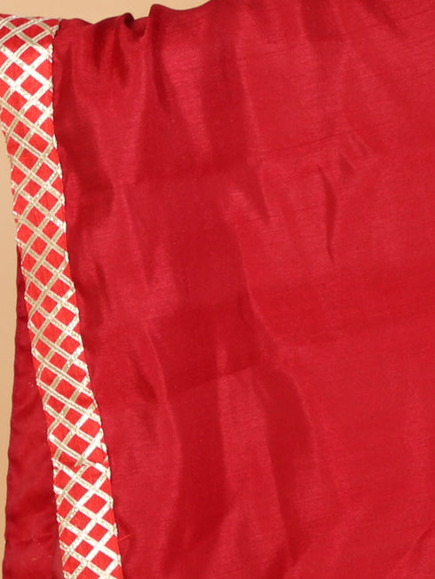 Girl's Yellow Floral Print Anarkali Kurta With Dupatta