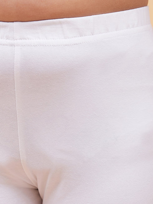 Girl's Aqua Blue Floral Printed Kurta With Leggings And Dupatta Set