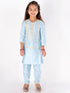 Girl's' Aqua Viscose Kurta Pant Set