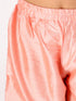 Girl's' Pink Viscose Kurta Pant Set