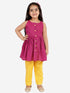 Girl's' Handloom Cotton Kurta And Straight Pant Set