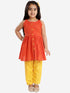 Girl's' Handloom Cotton Kurta And Straight Pant Set