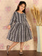 Girl's Black Pure Cotton Chikankari Kurta