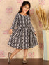 Girl's Black Pure Cotton Chikankari Kurta