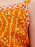 Girl's Orange Bandhani Top And Long Skirt Set