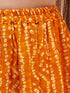 Girl's Orange Bandhani Top And Long Skirt Set