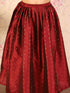 Girl's Maroon Woven Design Booti Crop Top And Long Skirt Set