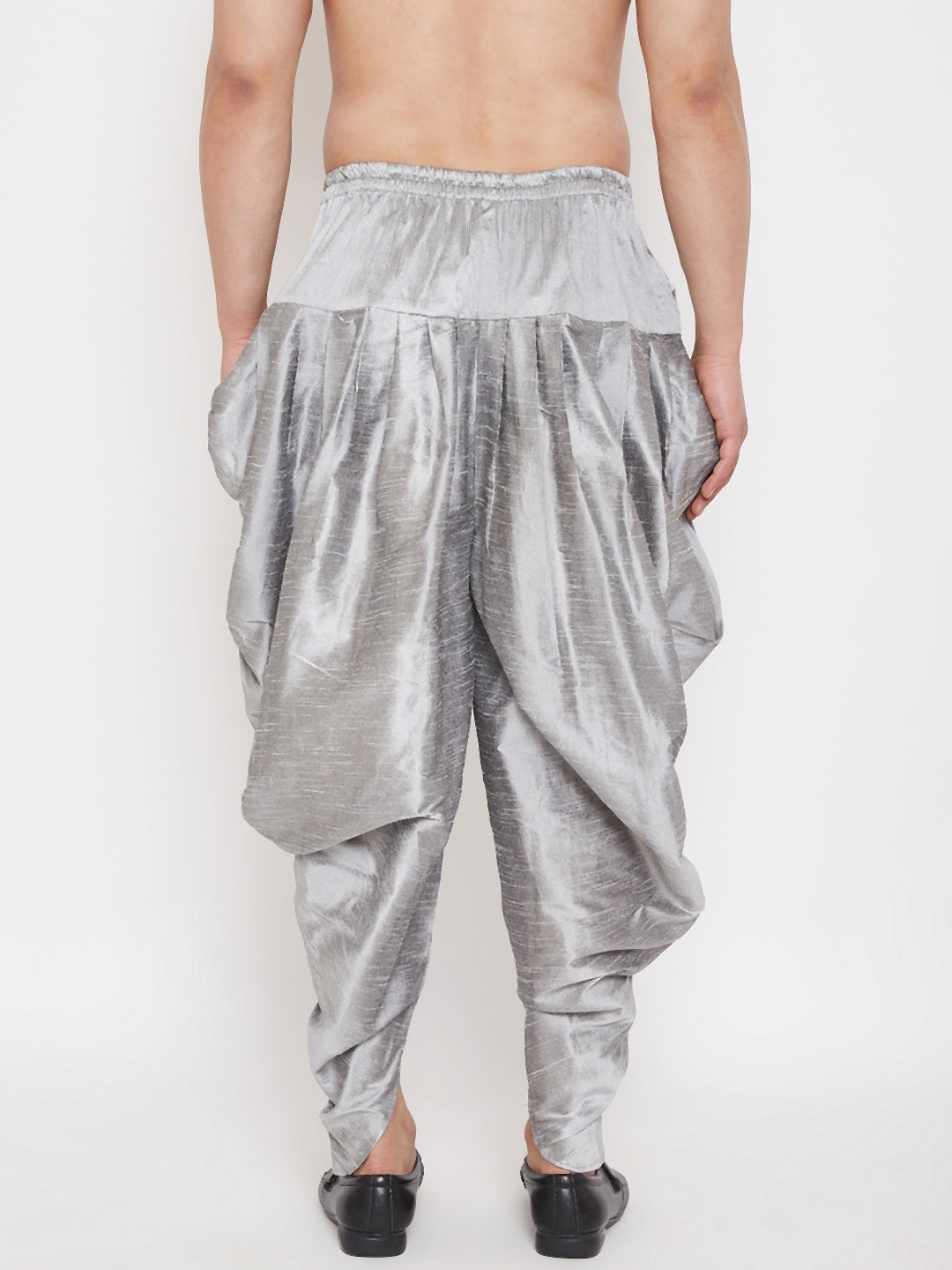 VASTRAMAY Men's Grey Dhoti Pants