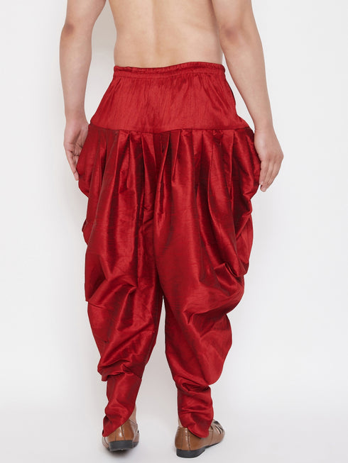 Men's Maroon Dhoti Pants