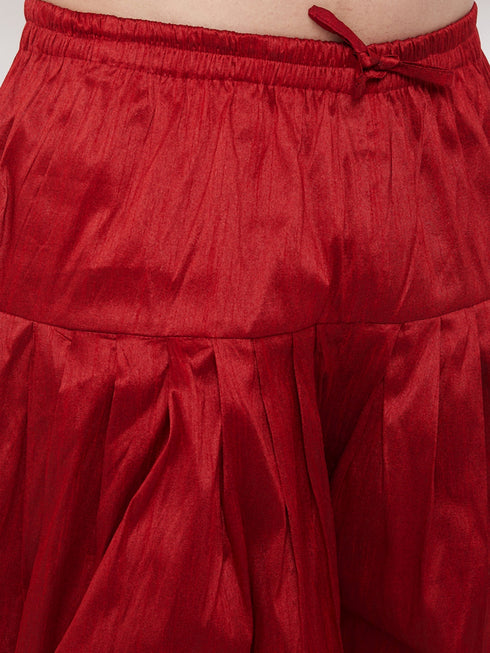 Men's Maroon Dhoti Pants