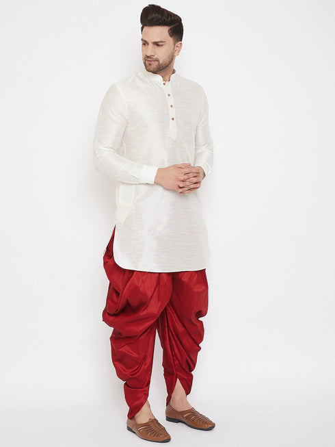 Men's Maroon Dhoti Pants
