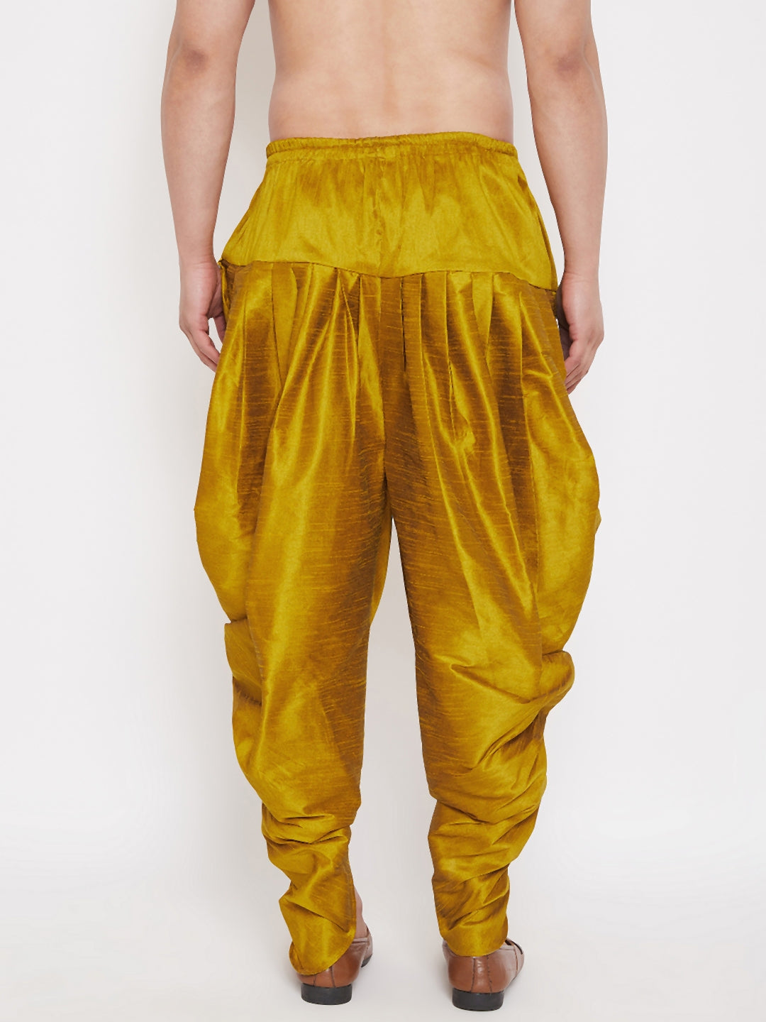 VASTRAMAY Men's Mustard Dhoti Pants