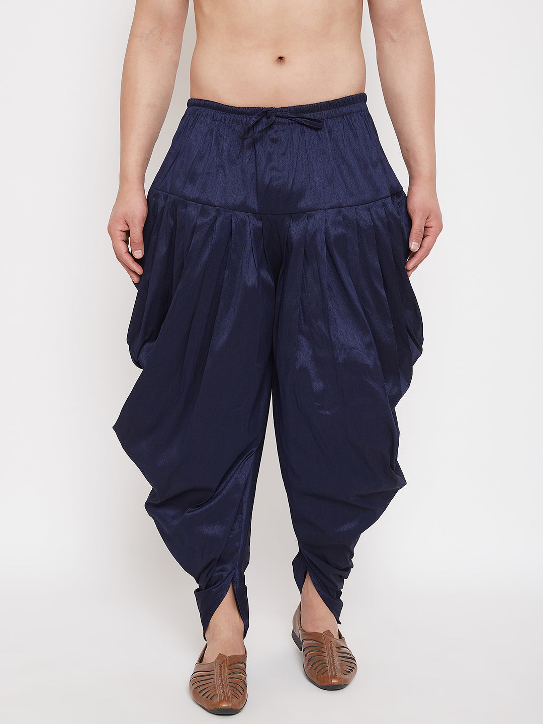 VASTRAMAY Men's Navy Blue Dhoti Pants
