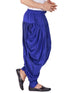 Men's Blue Cotton Silk Blend Dhoti