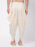 Men's Cream Cotton Blend Cowl Dhoti