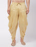 Men's Gold Cotton Blend Cowl Dhoti