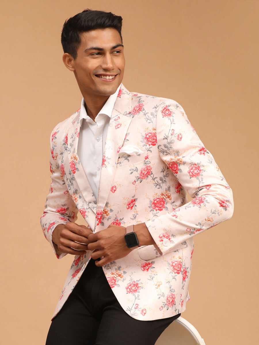 Pink floral blazer mens best sale