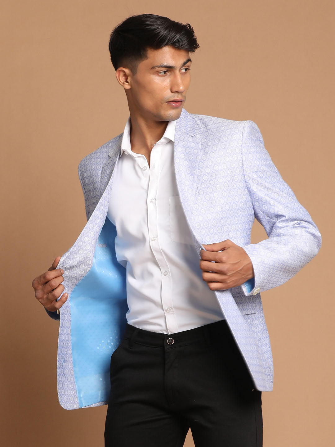 Men's Lavender Woven Blazer