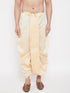 VASTRAMAY Men's Gold Embroidred Dhoti