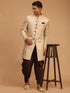 Men's Beige Sherwani Set