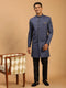Men's Navy Blue Sherwani Set