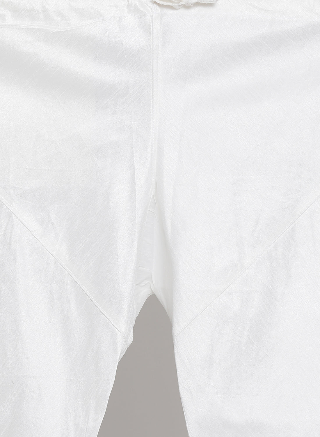 Men's White Cotton Silk Blend Kurta, Ethnic Jacket and Pyjama Set