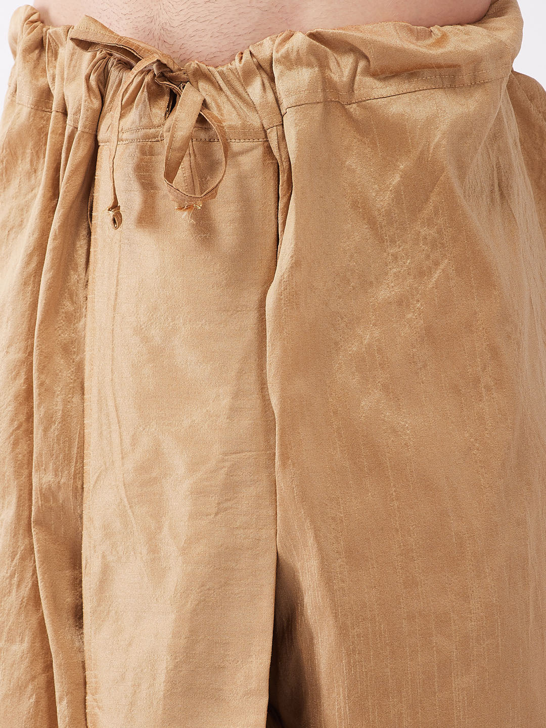 Men's Maroon Zari Weaved Jacket With Kurta Dhoti Set