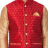 Men's Gold Cotton Silk Blend Kurta, Ethnic Jacket and Pyjama Set