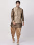 VASTRAMAY Men's Gold Nehru Jacket