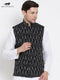 Men's Black Cotton Ethnic Jacket