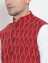 Men's White Cotton Kurta, Ethnic Jacket and Pyjama Set