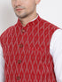 Men's White Cotton Kurta, Ethnic Jacket and Pyjama Set