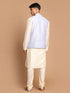Men's Lavender Jacquard Nehru Jacket With Kurta Pyjama Set