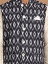 Men's Black Nehru Jacket With Cream Kurta And Pyjama Set