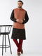 Men's Maroon Silk Blend Ethnic Jacket, Black Kurta And Maroon Pyjama Set