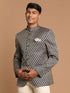 Men's Navy Blue Silk Blend Ethnic Jodhpuri
