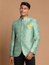 Men's Green Woven Jodhpuri