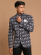 Men's Black Ikaat Print Jodhpuri