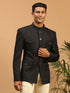 Men's Black Four Pockets Jodhpuri