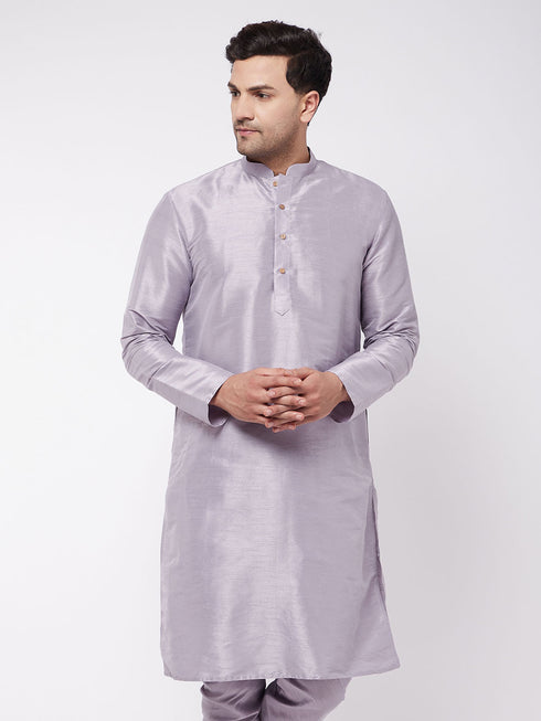 Men's Lavender Silk Blend Kurta