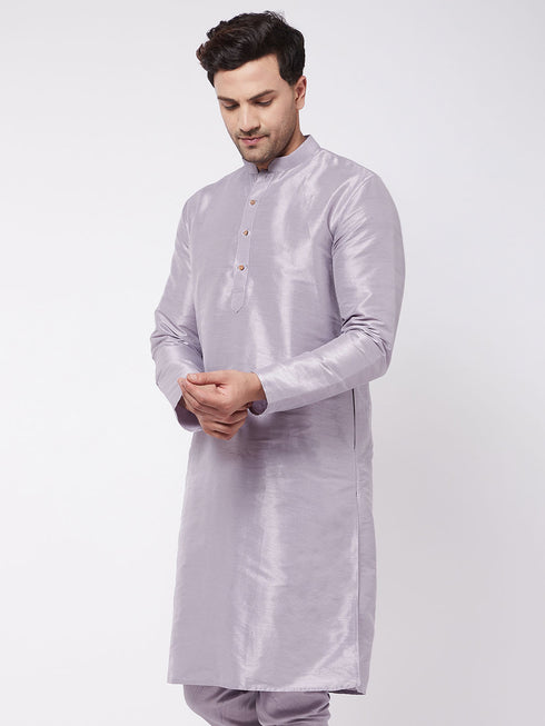 Men's Lavender Silk Blend Kurta