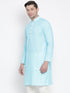 Men's Light Blue Cotton Kurta