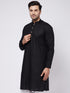 Men's Black Cotton Kurta